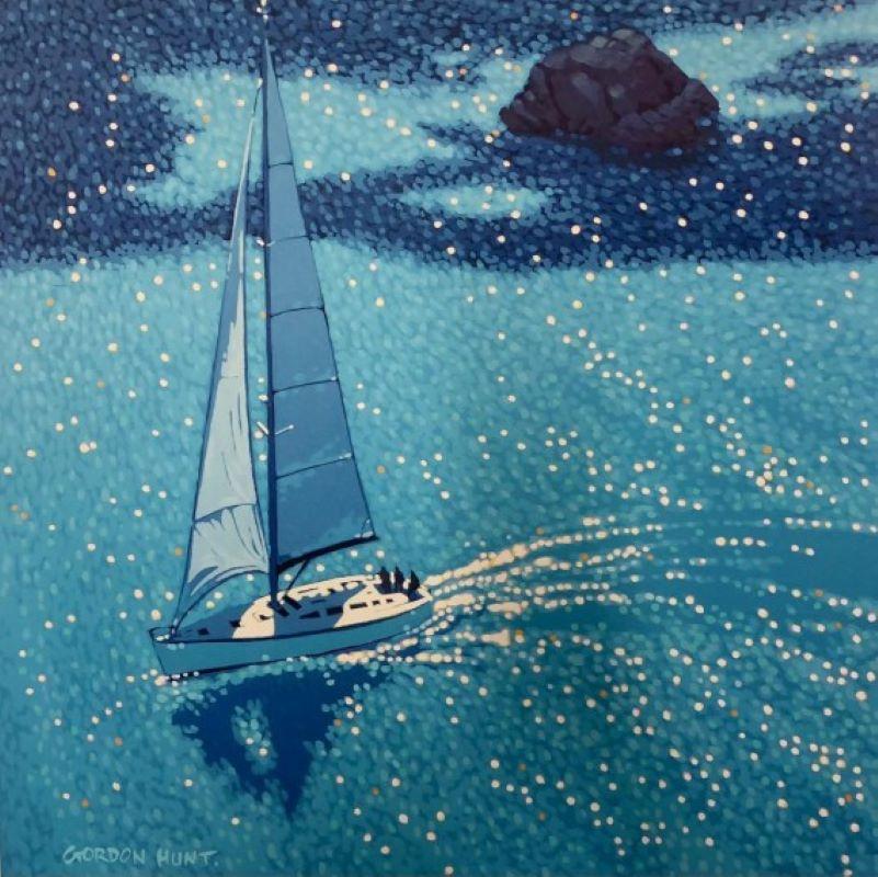 Sail on By, impression de paysage marin en édition limitée, peinture de natures mortes, art abordable