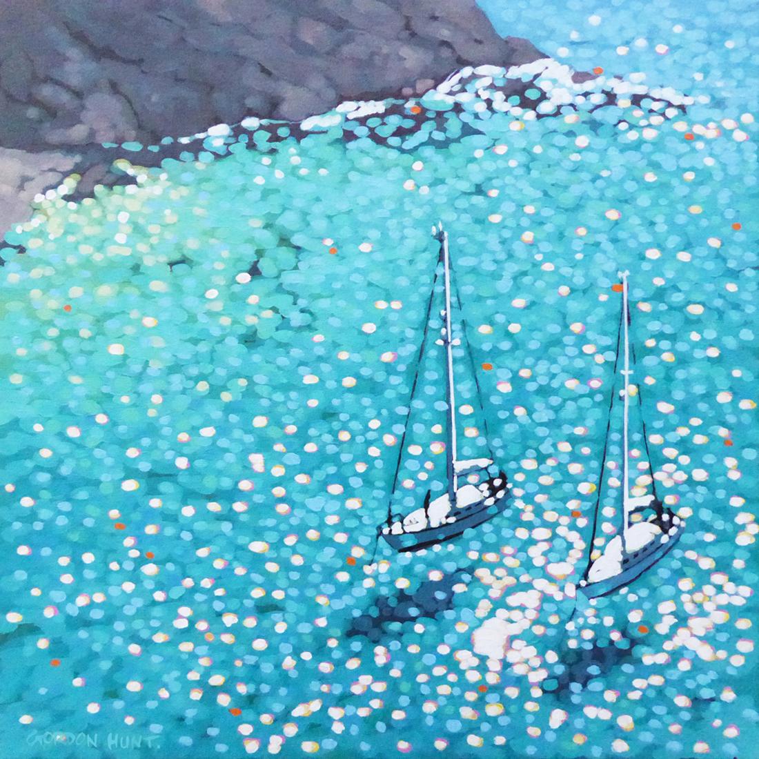 Turquoise Bay and Lantic Lunch (small) Diptych For Sale 2