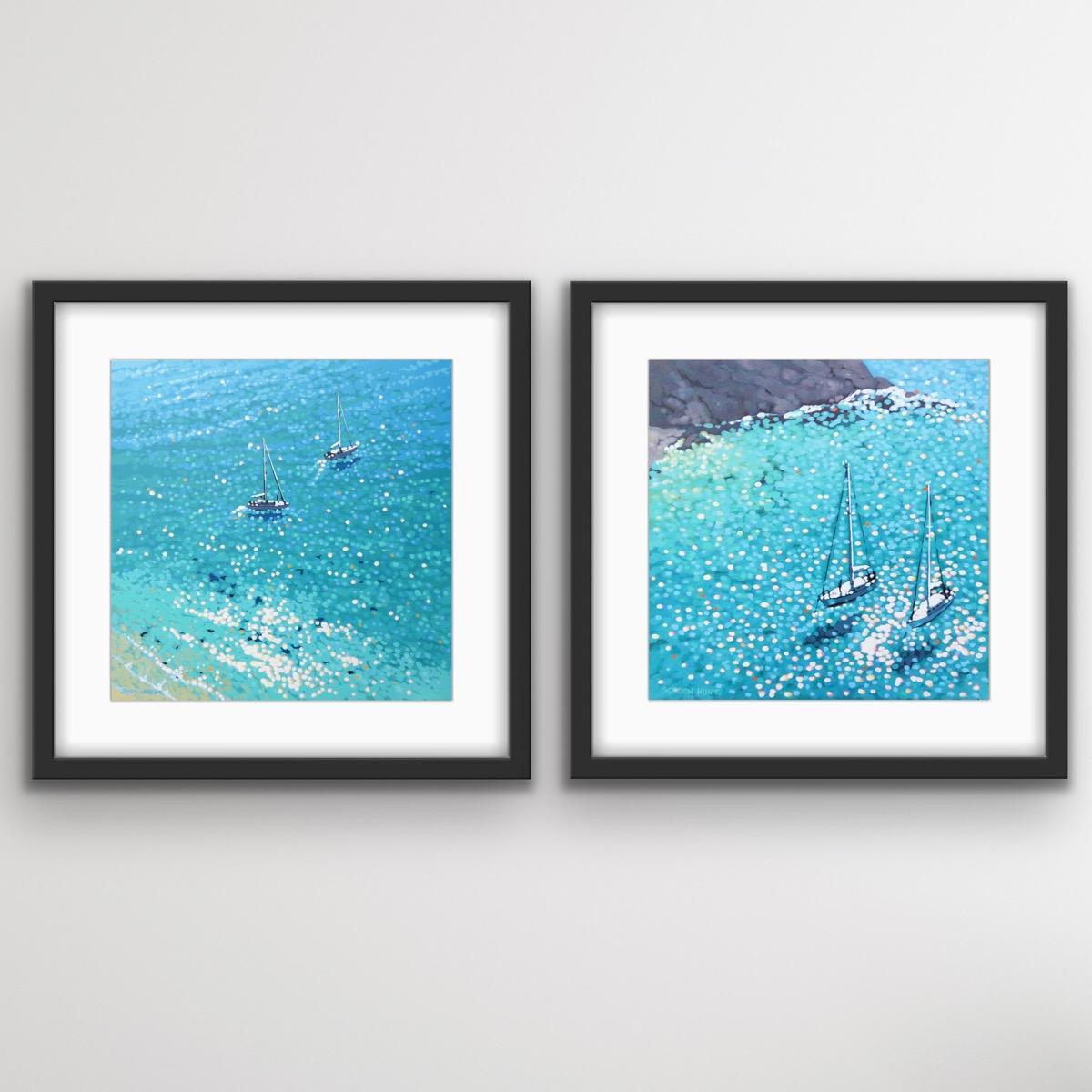 Gordon Hunt Landscape Print - Turquoise Bay and Lantic Lunch (small) Diptych