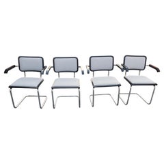 Retro Gordon International Marcel Breuer B64 Cantilever Upholstered Chairs, Set of 4