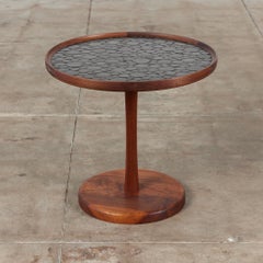 Gordon & Jane Martz Black Coin Tile Mosaic Side Table