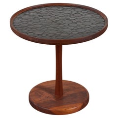 Gordon & Jane Martz Black Coin Tile Mosaic Side Table