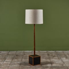Gordon & Jane Martz Block Floor Lamp with Black Tile Inlay for Marshall Studios