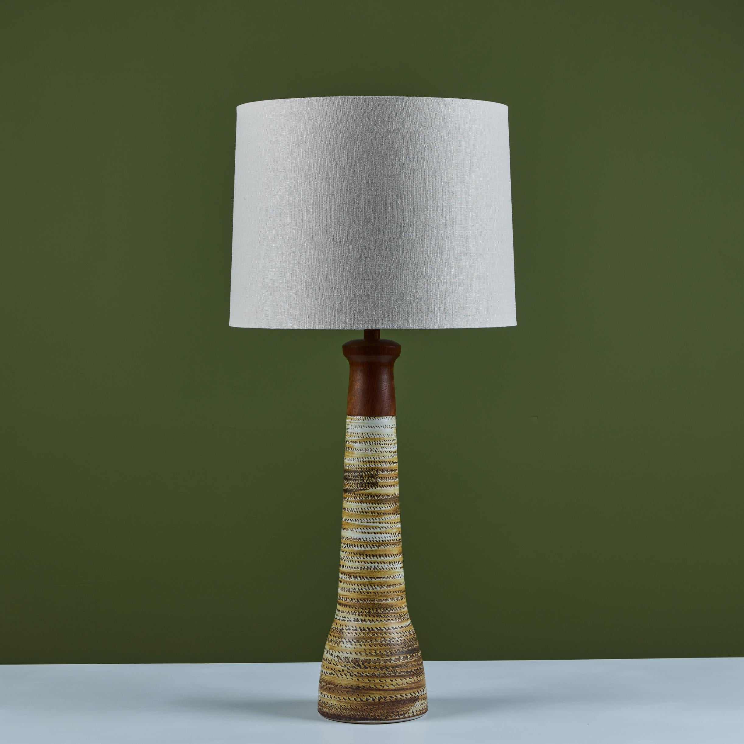 American Gordon & Jane Martz Ceramic Table Lamp for Marshall Studios For Sale