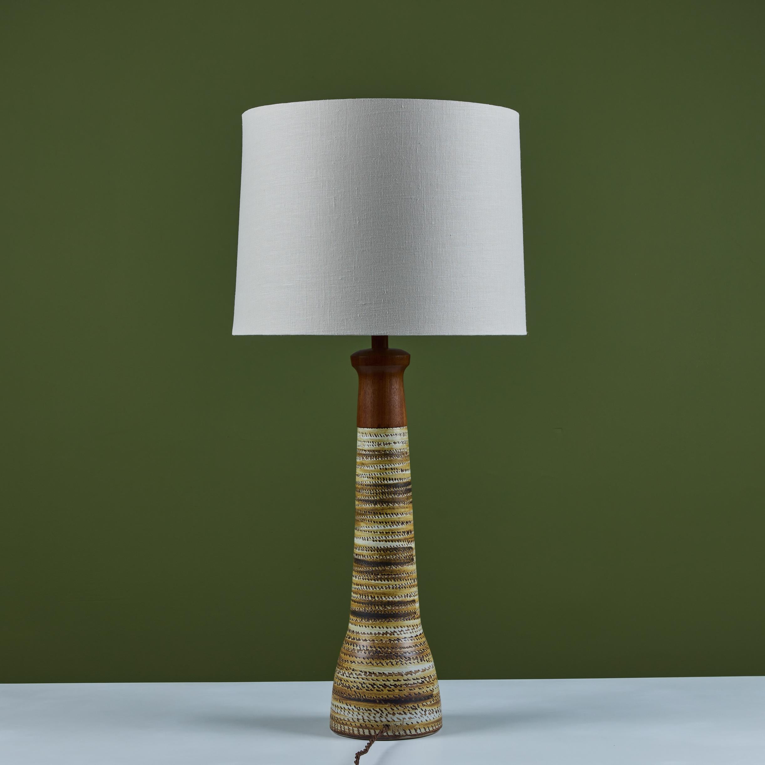 Gordon & Jane Martz Ceramic Table Lamp for Marshall Studios For Sale 2