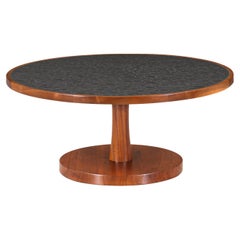 Gordon & Jane Martz Coffee Table with Ceramic Coin Inlay Top for Marshall Studio