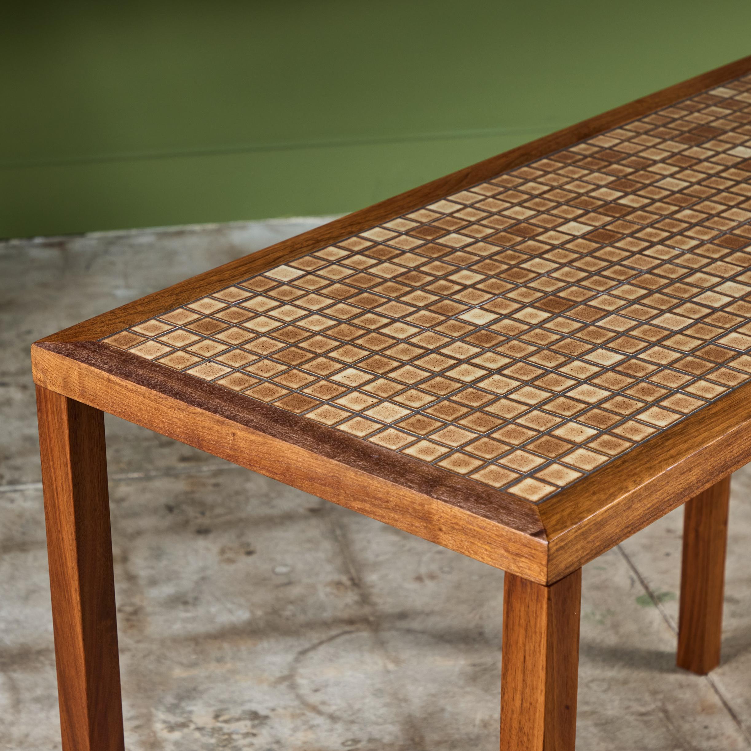 Gordon & Jane Martz Extra Long Mosaic Tile Console Table For Sale 3