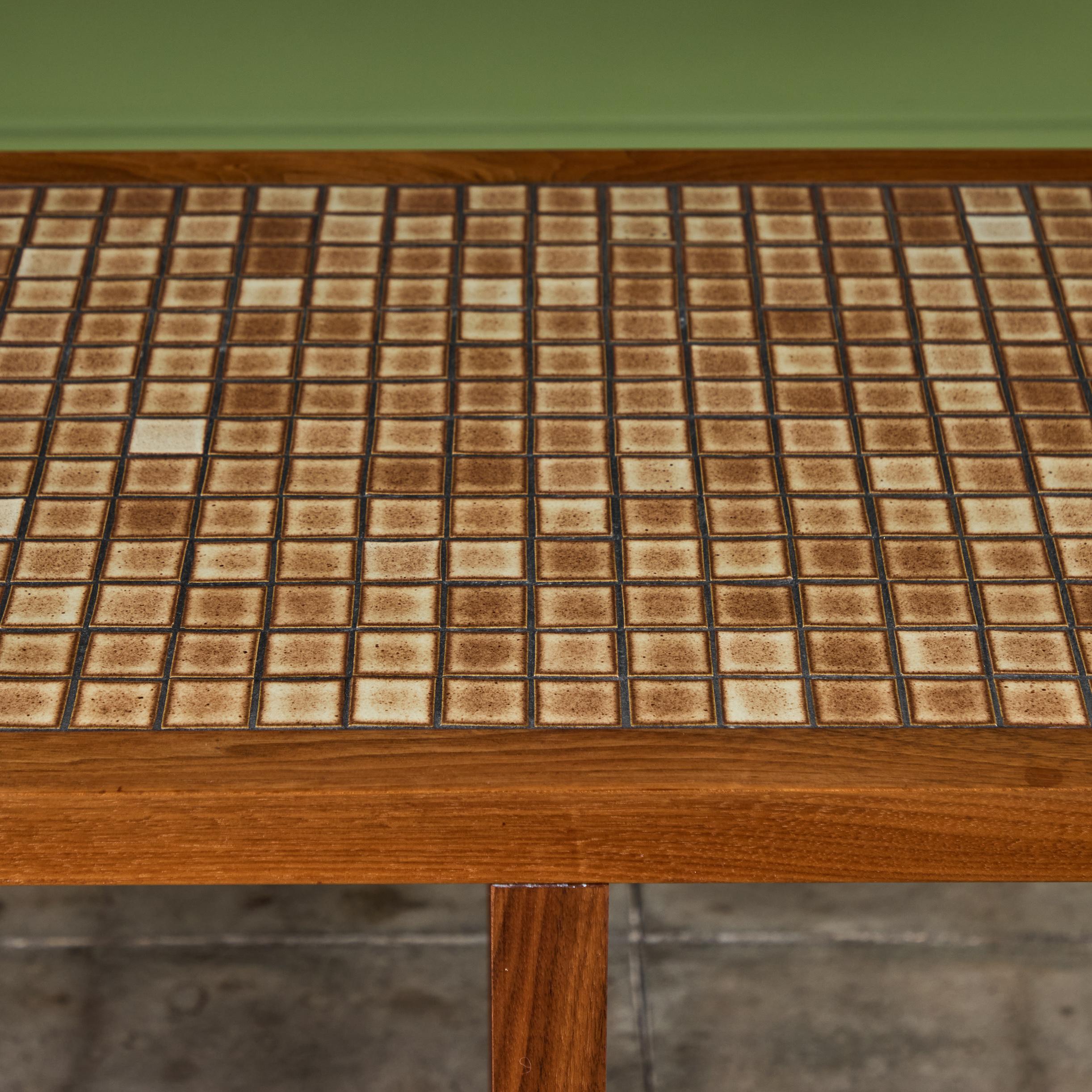 Gordon & Jane Martz Extra Long Mosaic Tile Console Table For Sale 5