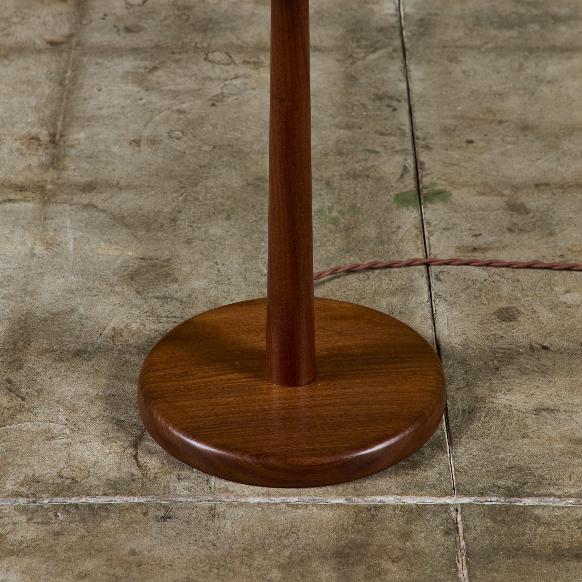 Gordon & Jane Martz Floor Lamp with Black Coin Tile Mosaic Side Table For Sale 6