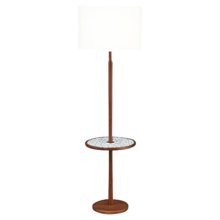 Expertly Restored - Gordon & Jane Martz Floor Lamp with Mosaic Tile Side Table For Sale