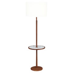 Used Expertly Restored - Gordon & Jane Martz Floor Lamp with Mosaic Tile Side Table