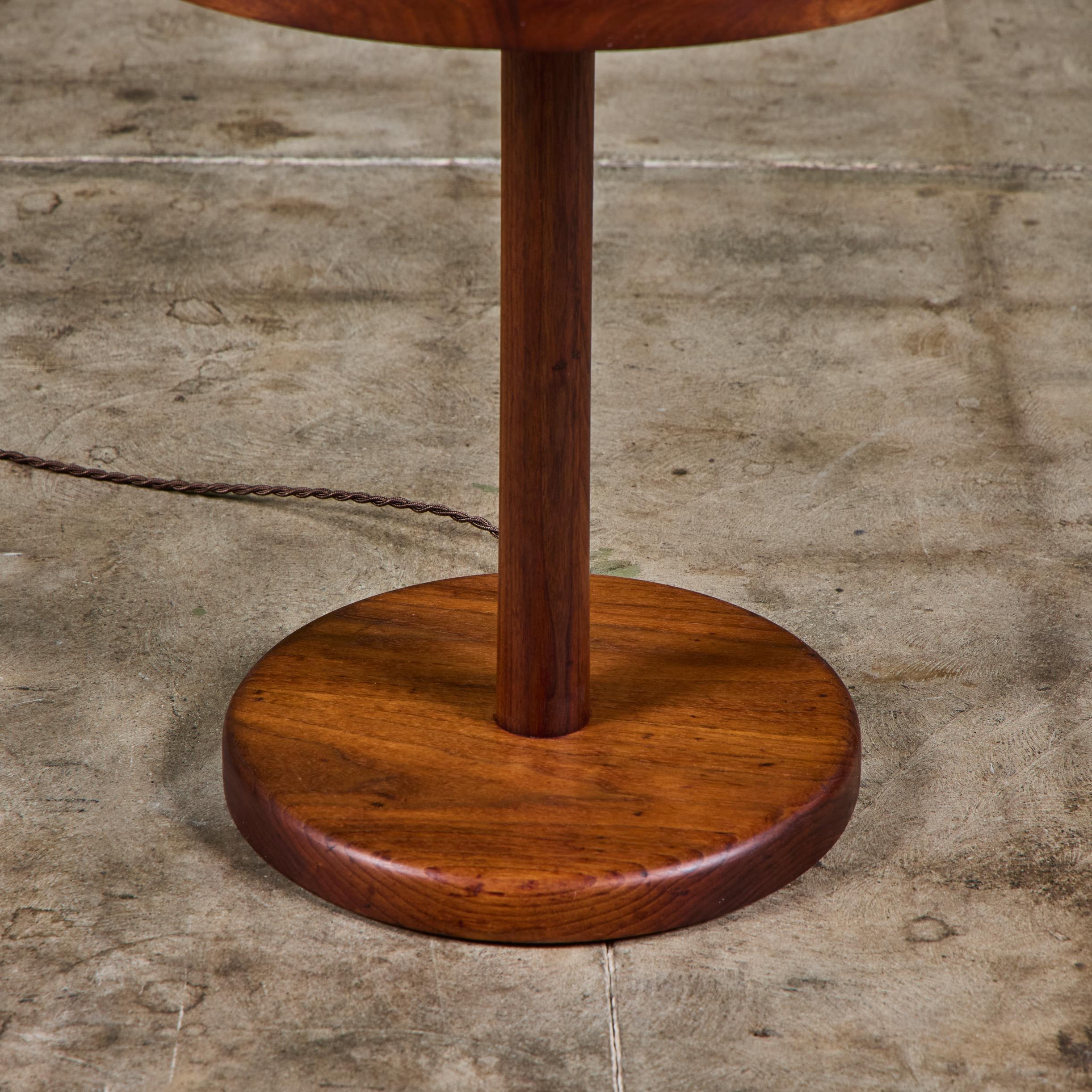 Gordon & Jane Martz Floor Lamp with Tan Speckle Glazed Square Mosaic Side Table For Sale 8