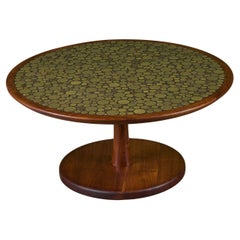 Gordon & Jane Martz Green Coin Tile Mosaic Coffee Table