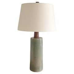 Gordon & Jane Martz Green Stoneware Table Lamp, 1950s