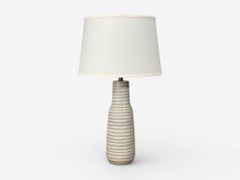 Gordon & Jane Martz, Large Table Lamp, Light Grey Ceramic, USA, 1960s