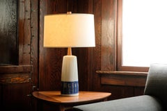 Gordon & Jane Martz / Marshall Studios Ceramic Table Lamp, Blue Incised
