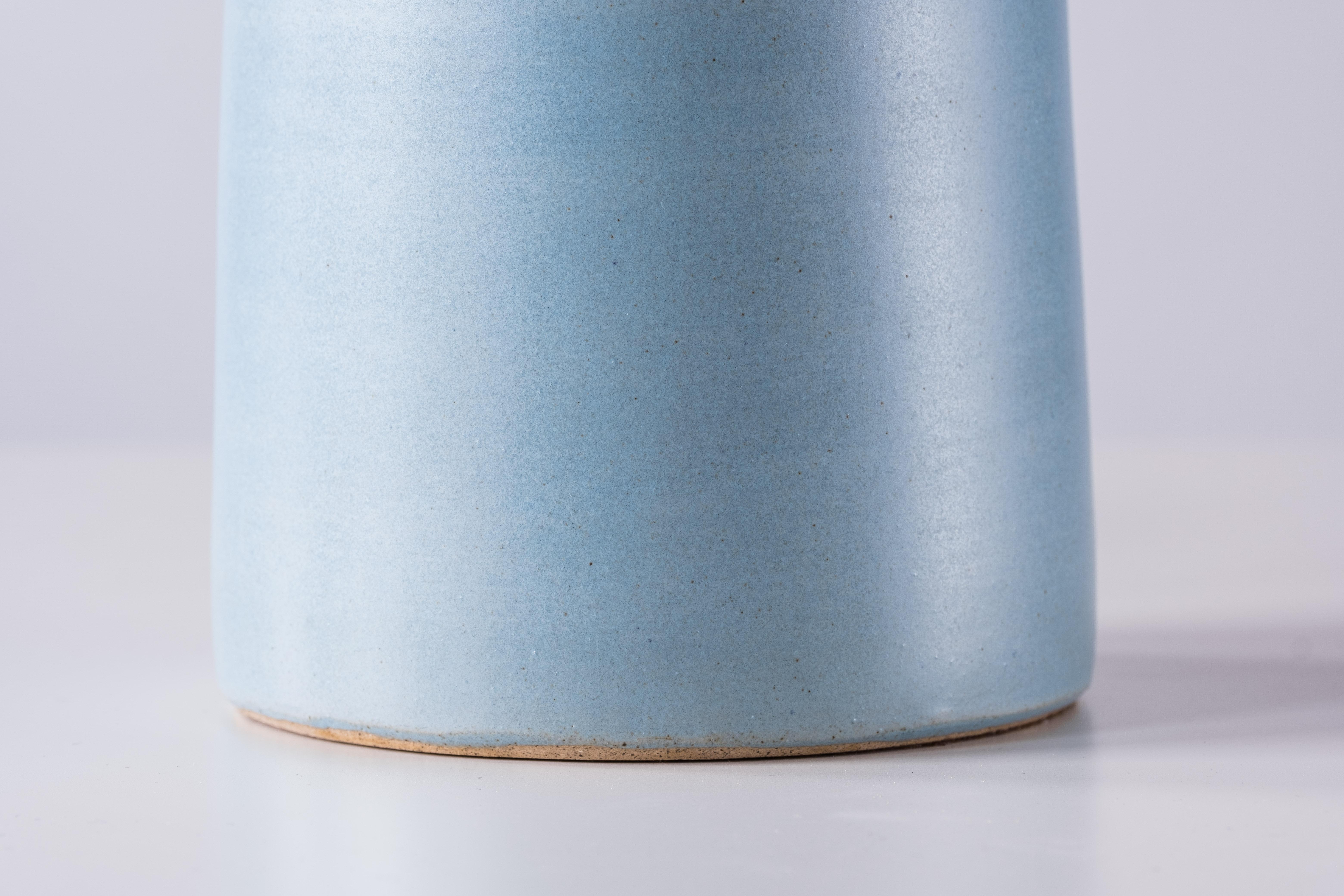 Gordon & Jane Martz / Marshall Studios Ceramic Table Lamp, Sky Blue In Good Condition In Portland, OR