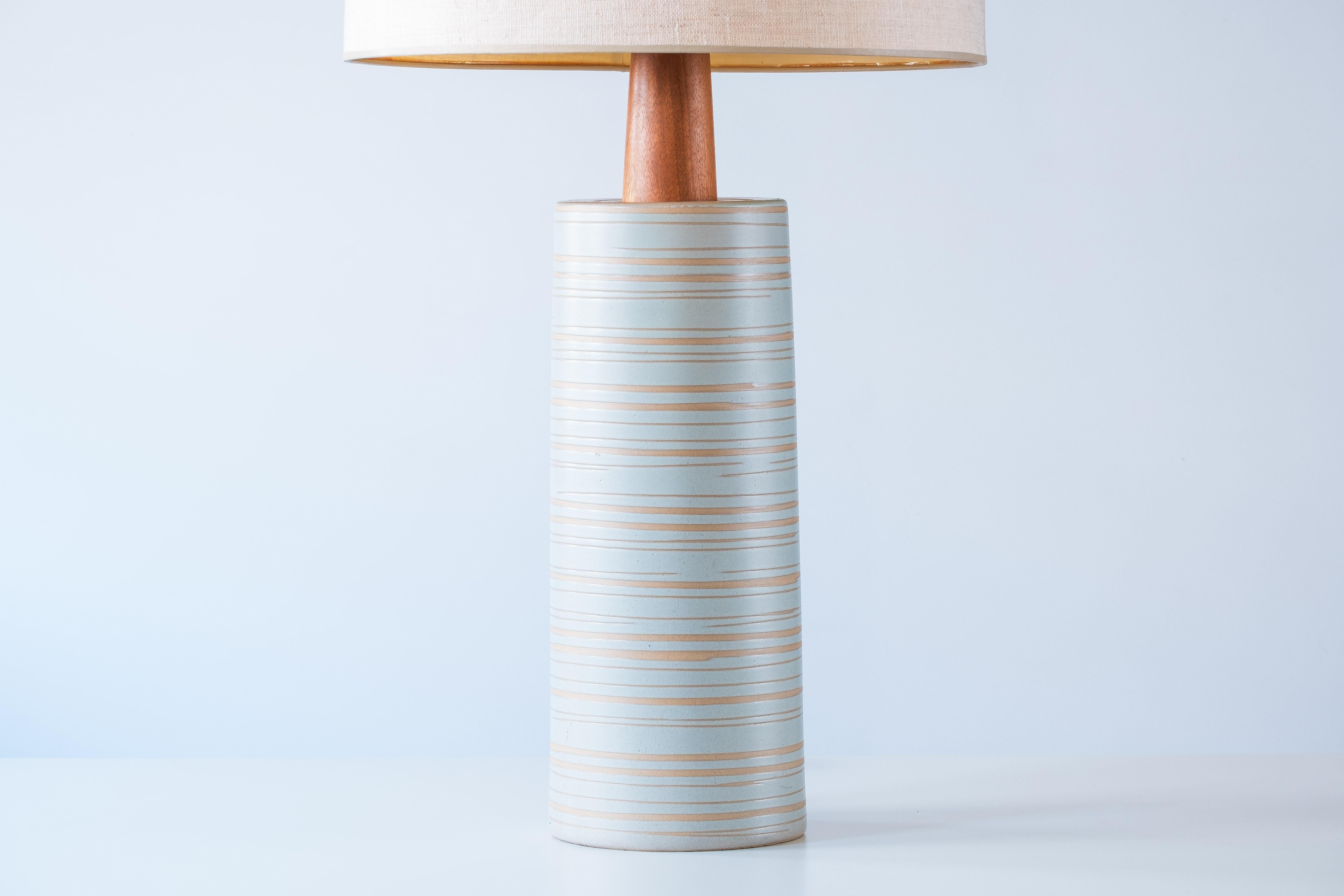 Gordon & Jane Martz / Marshall Studios Ceramic Table Lamps, Blue Swirl 4