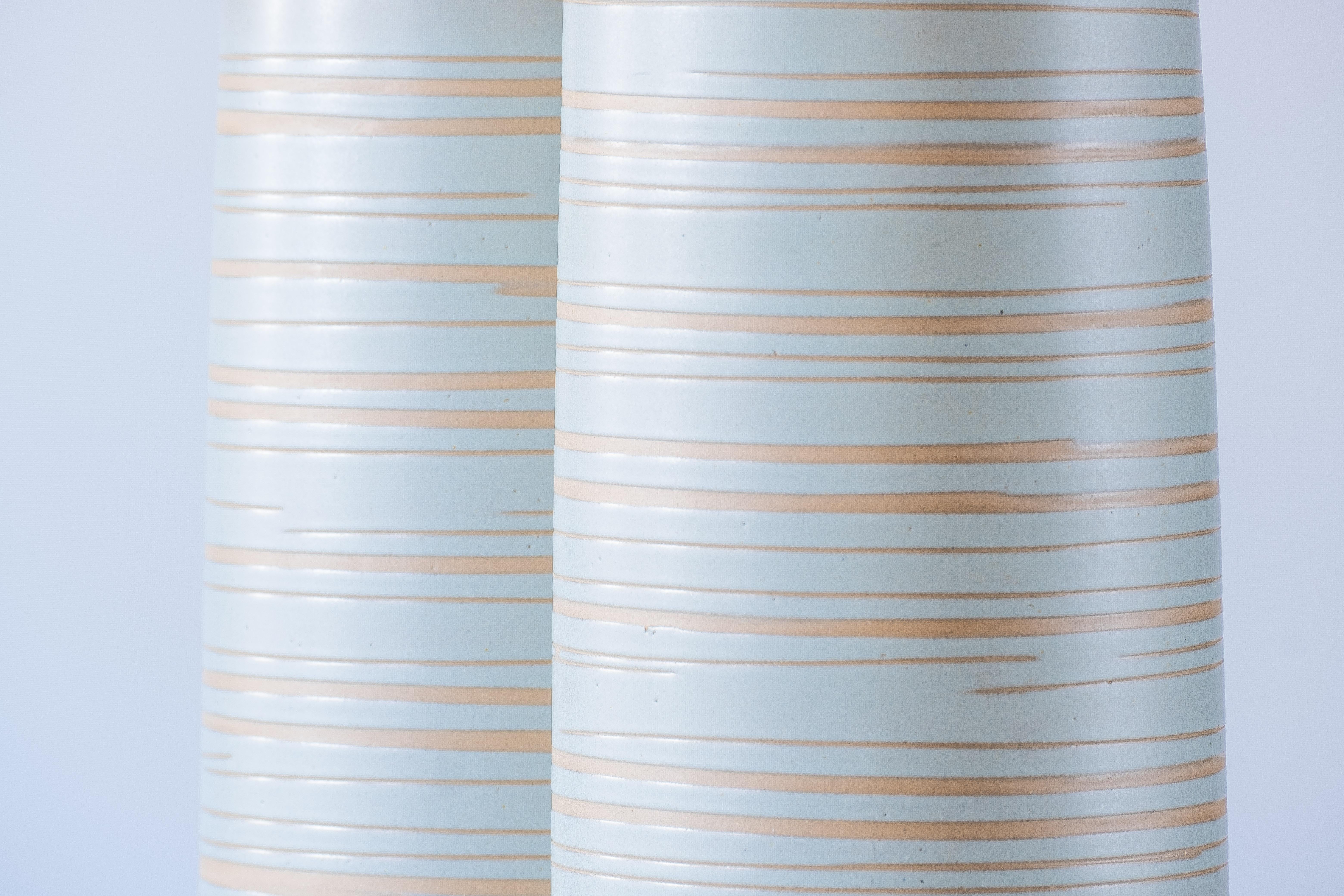 Gordon & Jane Martz / Marshall Studios Ceramic Table Lamps, Blue Swirl 2