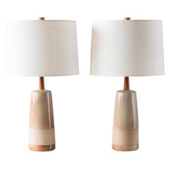 Gordon & Jane Martz / Marshall Studios Ceramic Table Lamps, Blush Glaze