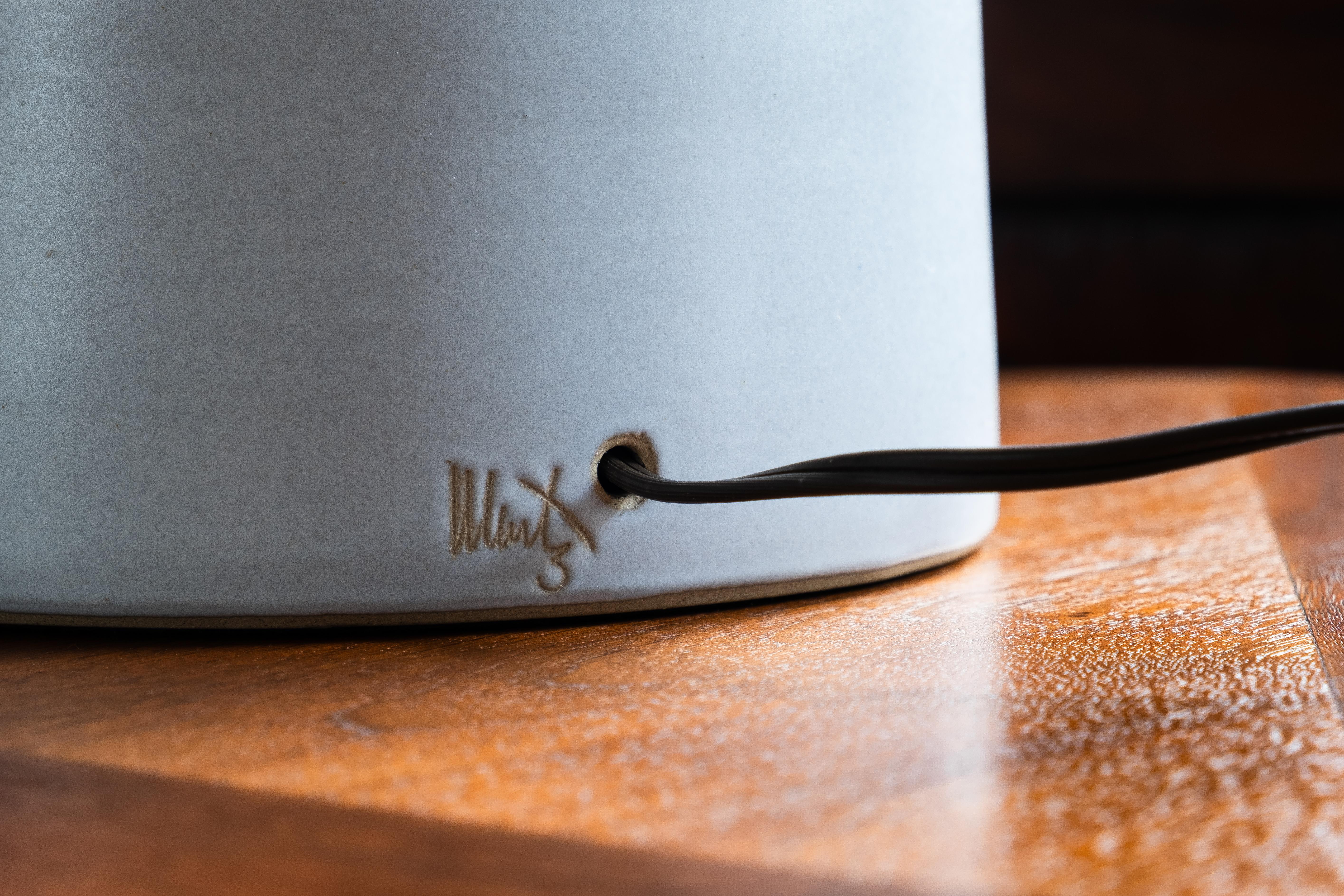 Lampes de table en céramique Gordon & Jane Martz / Marshall Studios, glaçure blanche mate en vente 1