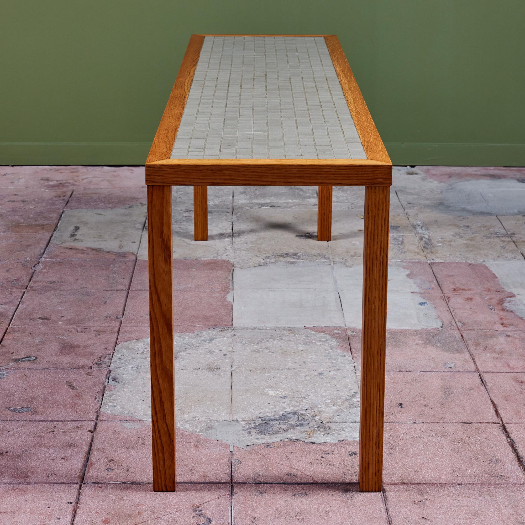 20th Century Gordon & Jane Martz Mosaic Tile Console Table For Sale