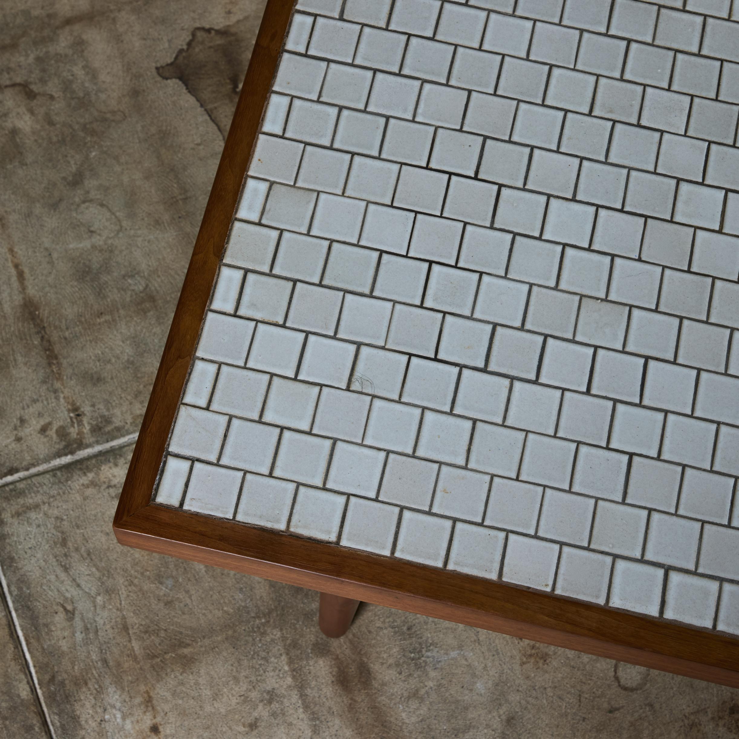 Gordon & Jane Martz Mosaic White Tile Coffee Table 4