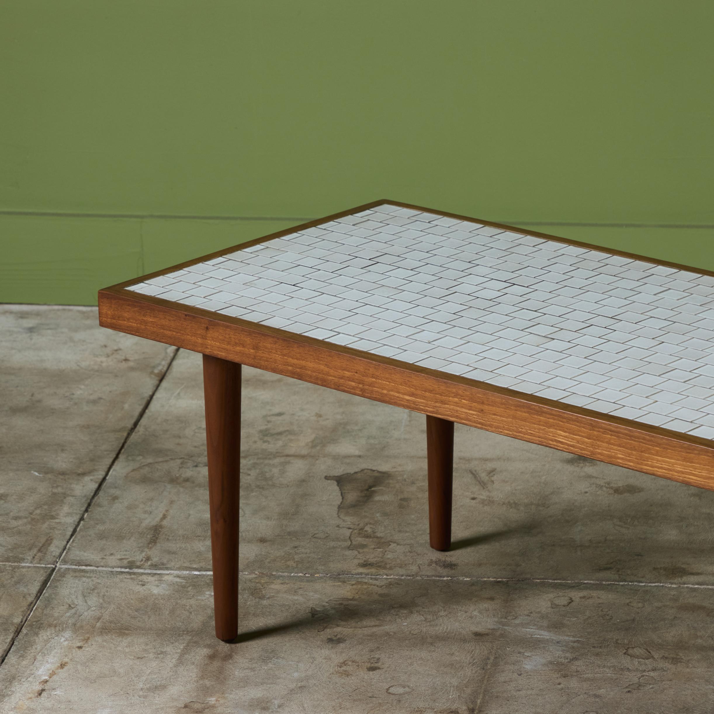 Gordon & Jane Martz Mosaic White Tile Coffee Table 8