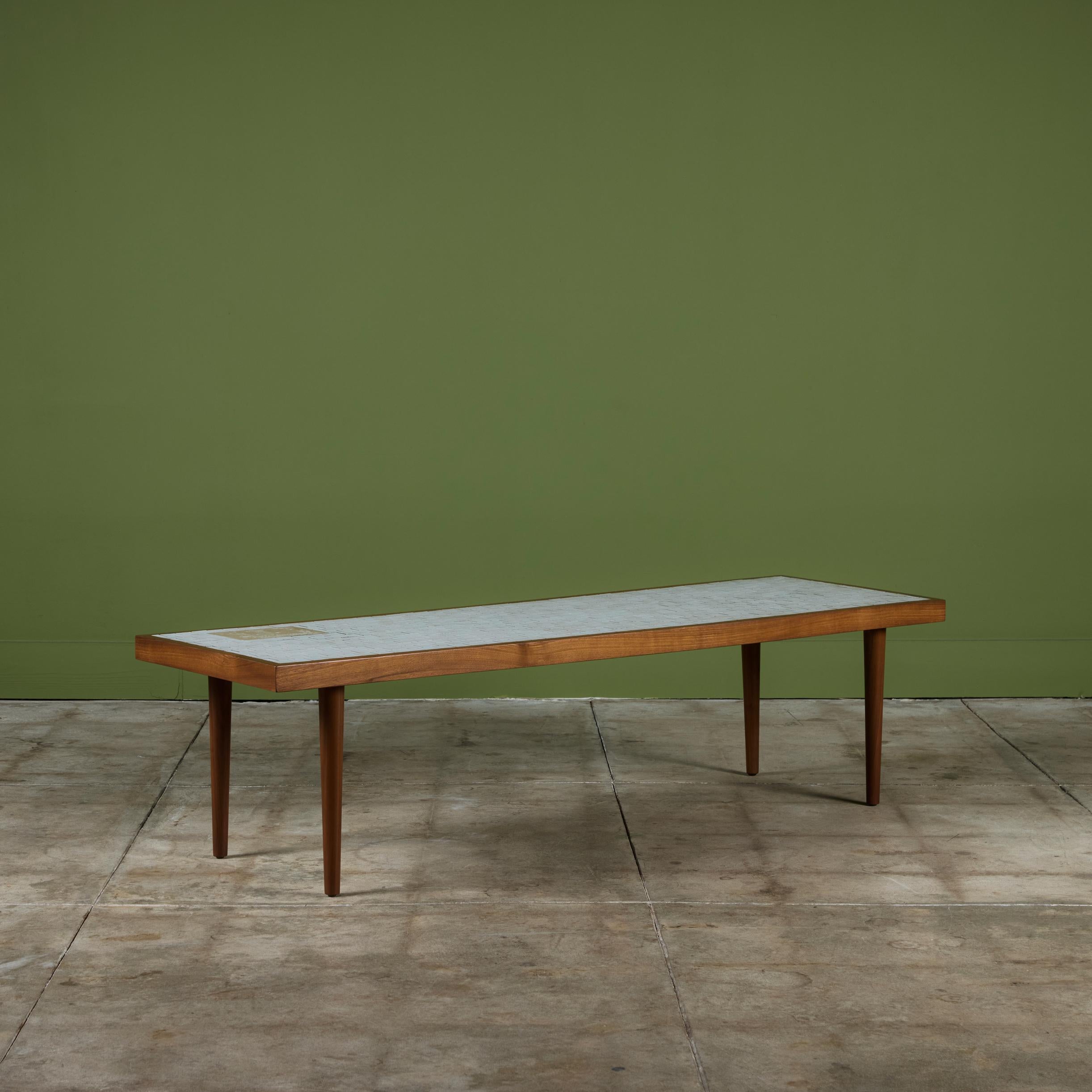 Gordon & Jane Martz Mosaic White Tile Coffee Table 2