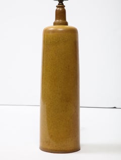 Gordon & Jane Martz Ocher Glazed Ceramic Midcentury Table Lamp, Signed, USA