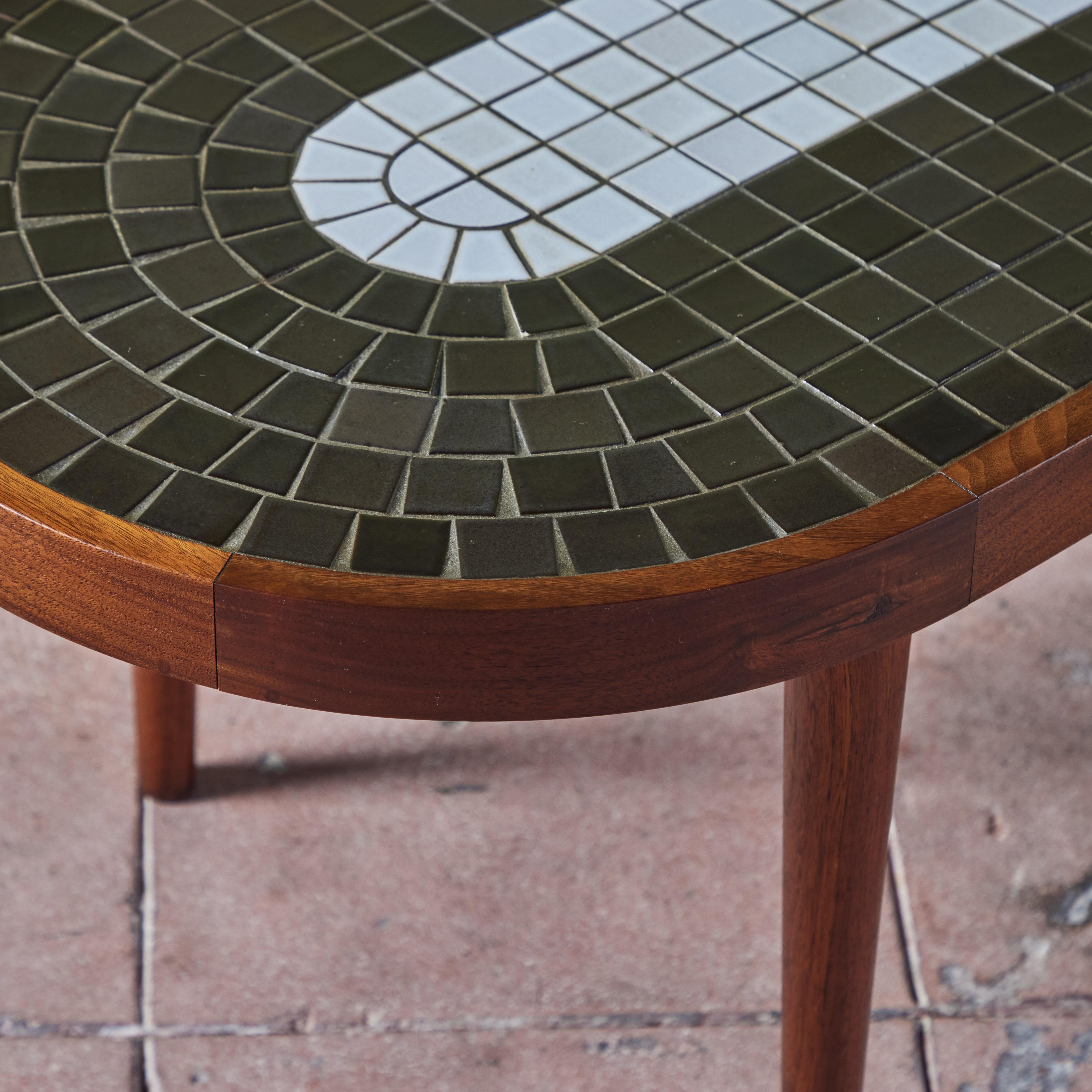Gordon & Jane Martz Oval Mosaic Tile Coffee Table For Sale 8