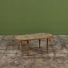 Tavolino da caffè con mosaico ovale di Gordon & Jane Martz