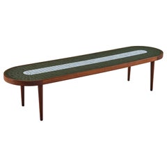 Gordon & Jane Martz Oval Mosaic Tile Coffee Table