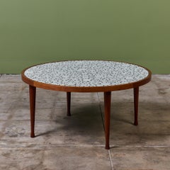 Gordon & Jane Martz Round Coffee Table with Mosaic Tile Top