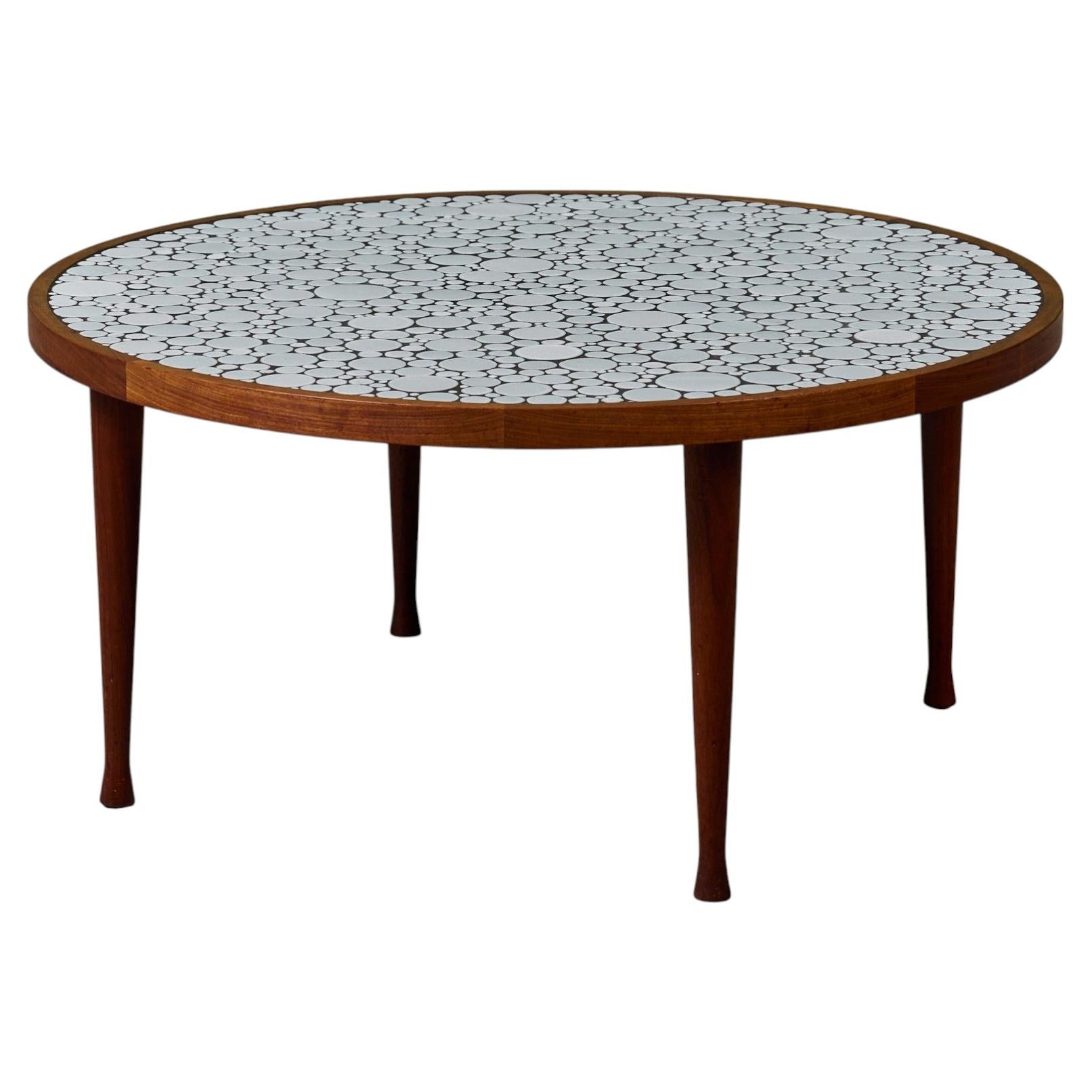 Gordon & Jane Martz Round Coffee Table with Mosaic Tile Top