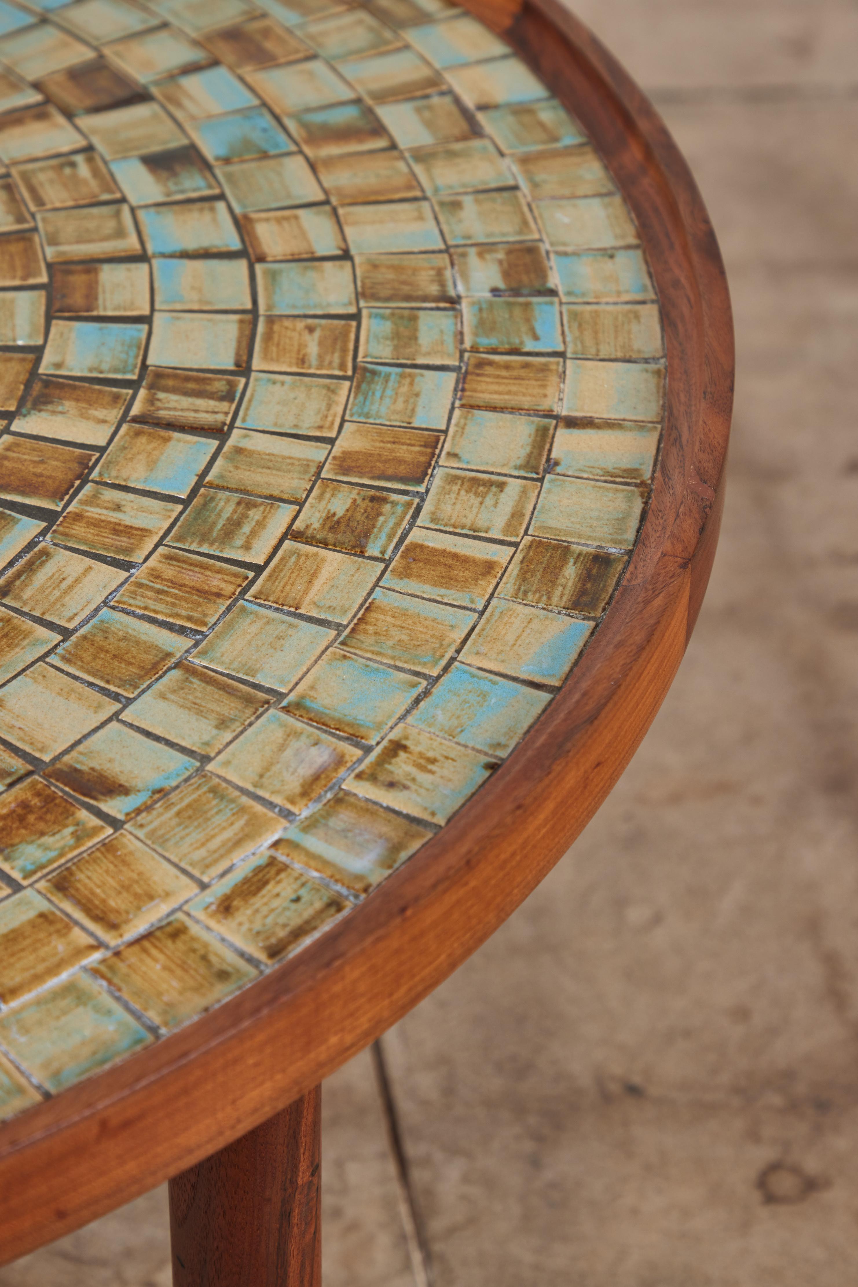Gordon & Jane Martz Round Mosaic Tile Coffee Table 4