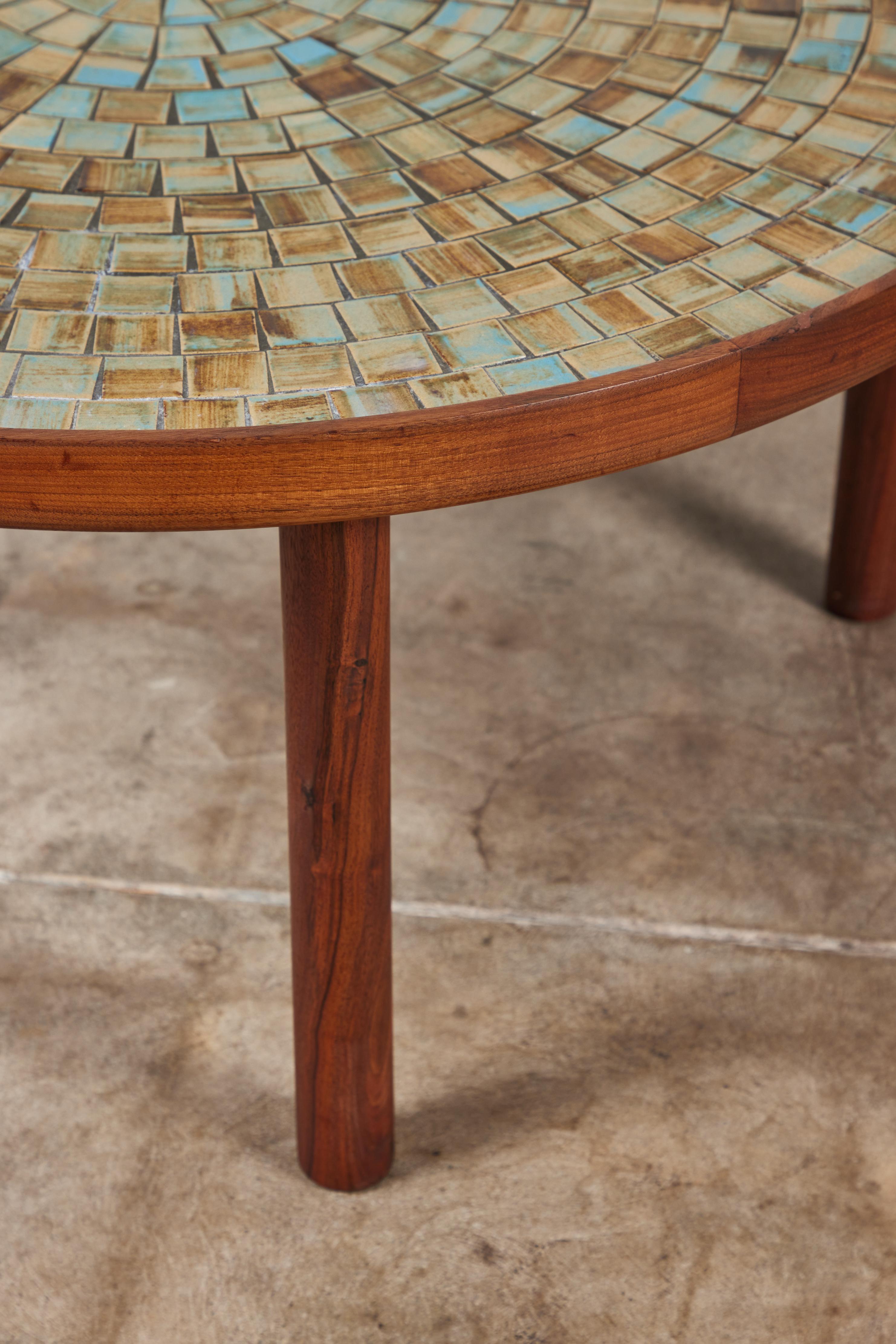 Gordon & Jane Martz Round Mosaic Tile Coffee Table 5