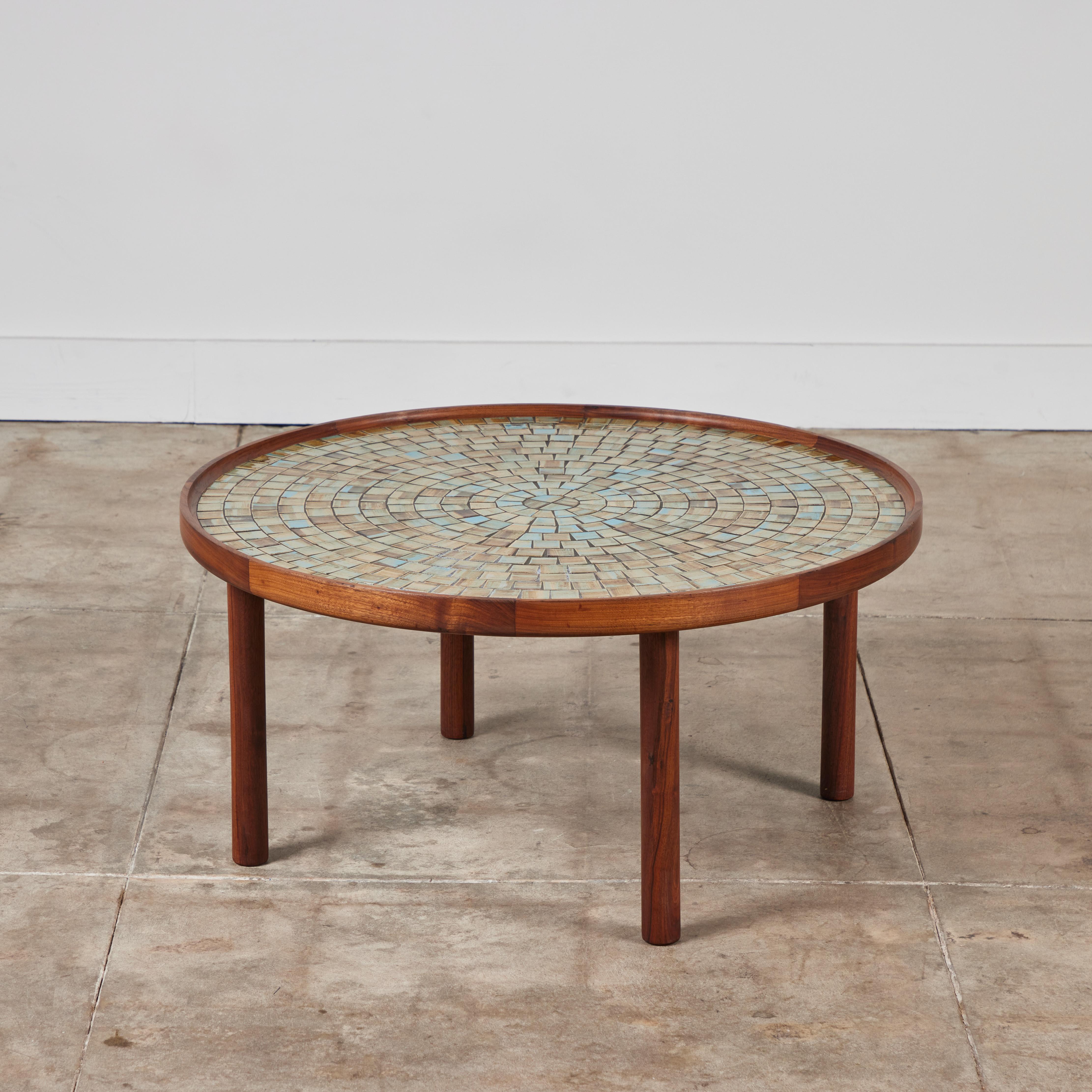 American Gordon & Jane Martz Round Mosaic Tile Coffee Table