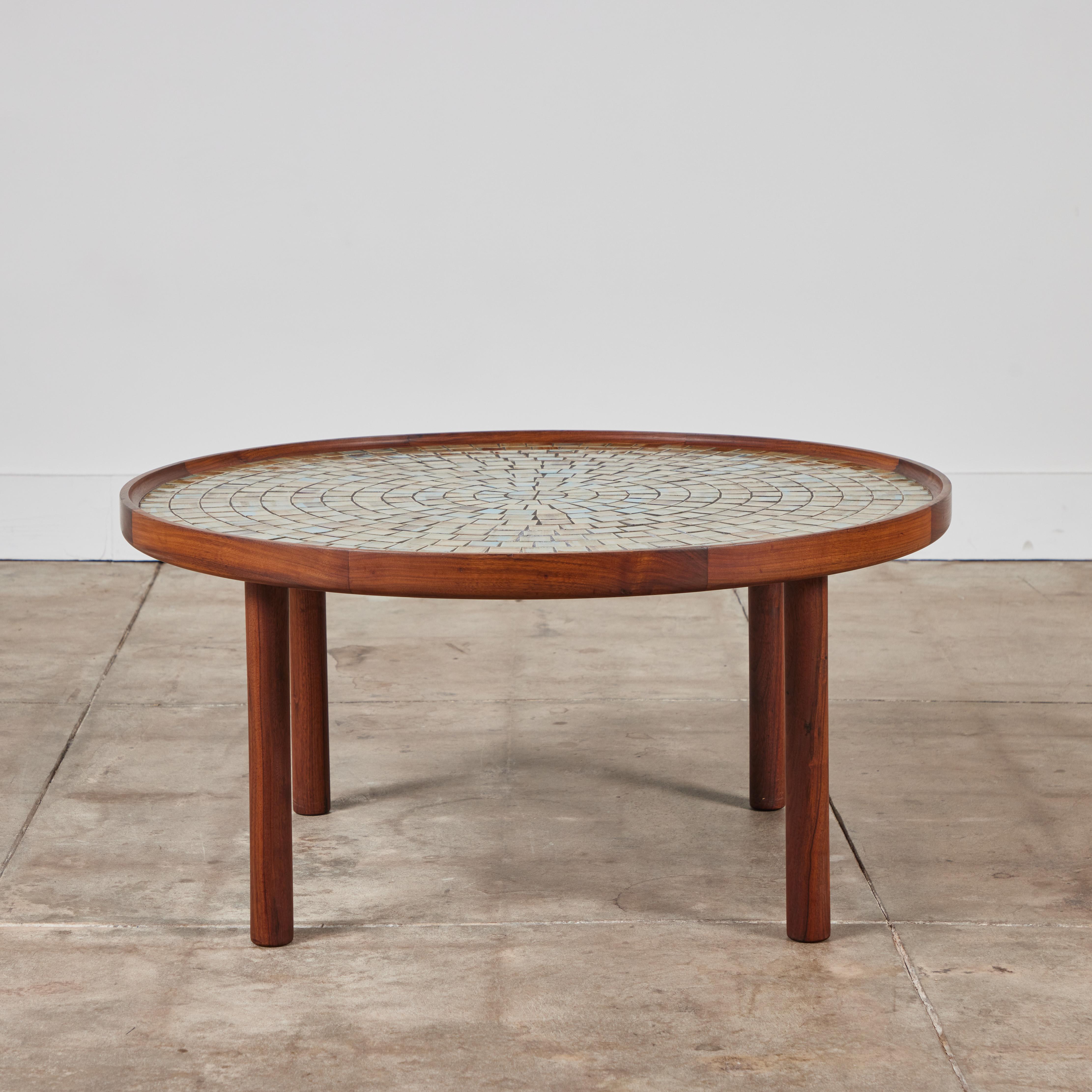 Inlay Gordon & Jane Martz Round Mosaic Tile Coffee Table
