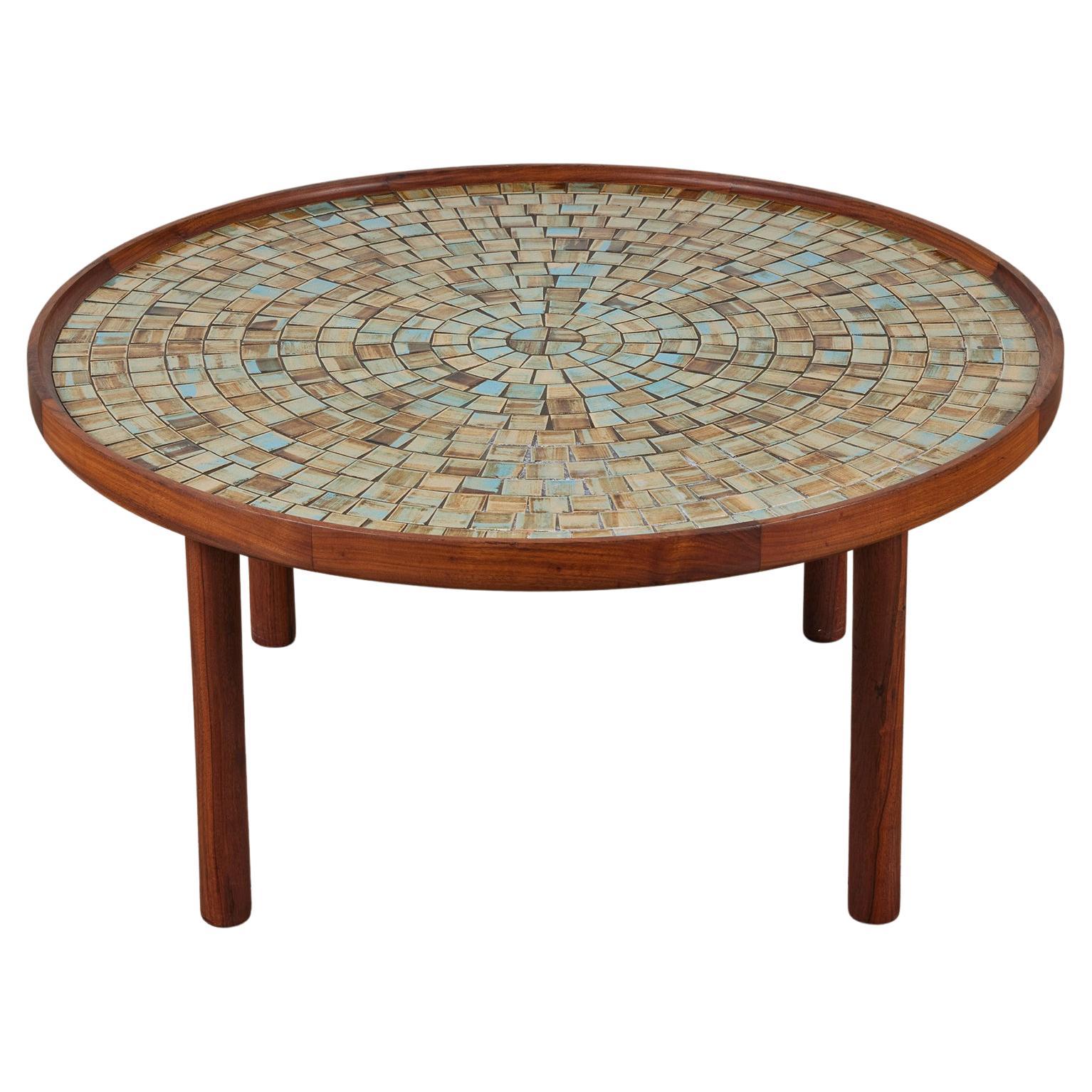 Gordon & Jane Martz Round Mosaic Tile Coffee Table