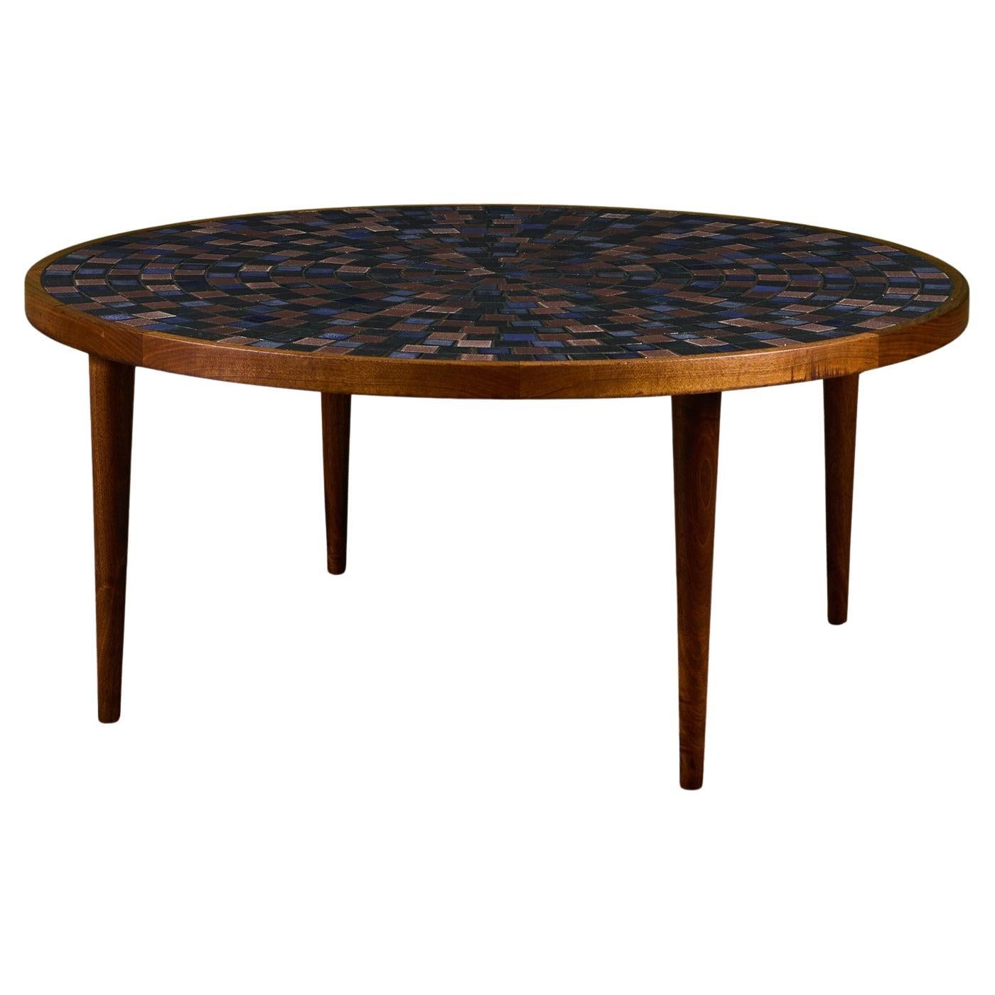 Tavolino con piastrelle a mosaico Gordon & Jane Martz in vendita