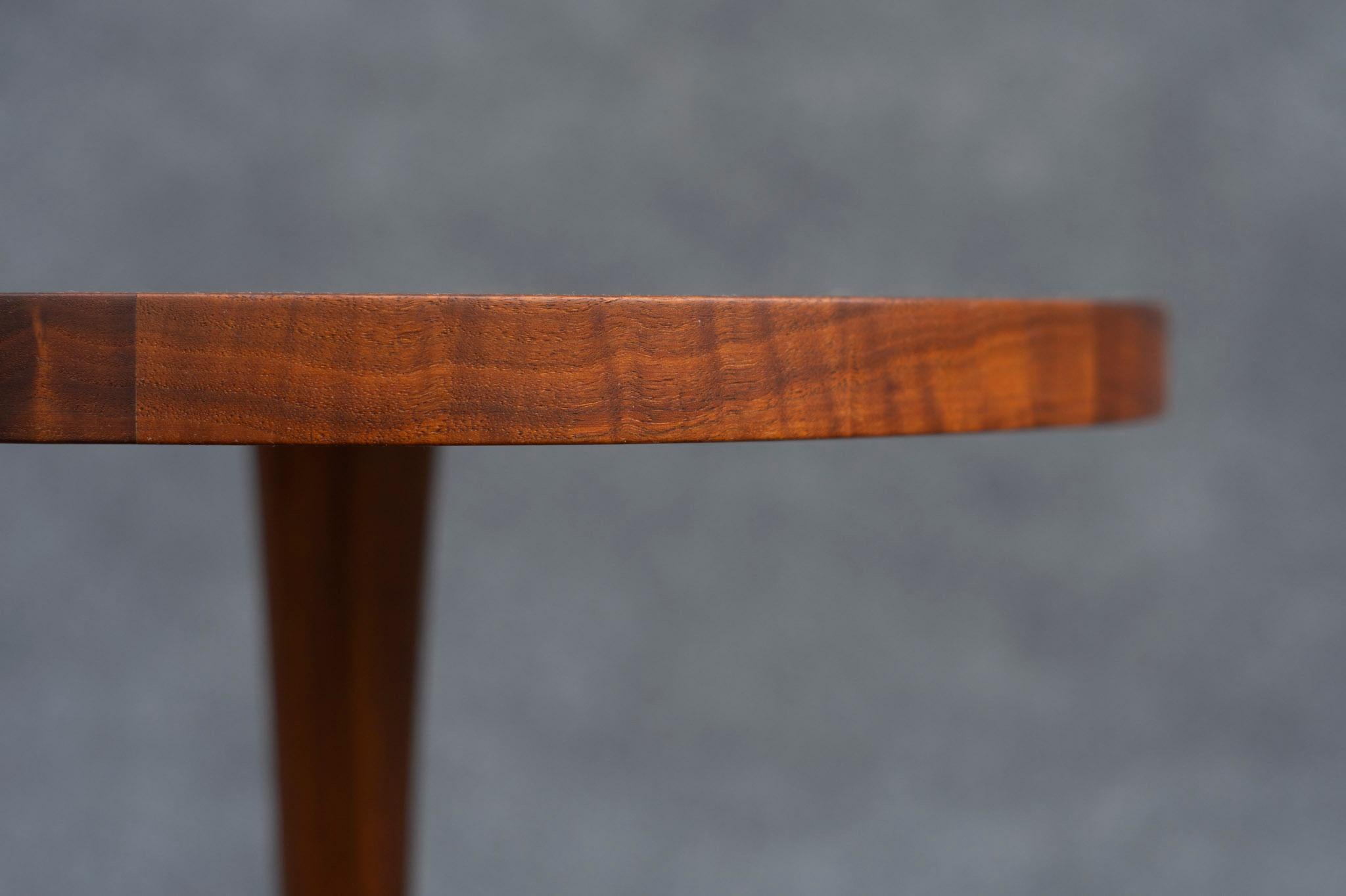 Mid-20th Century Gordon & Jane Martz Side Table or Occasional Table Figured Walnut & Ceramic Tile For Sale