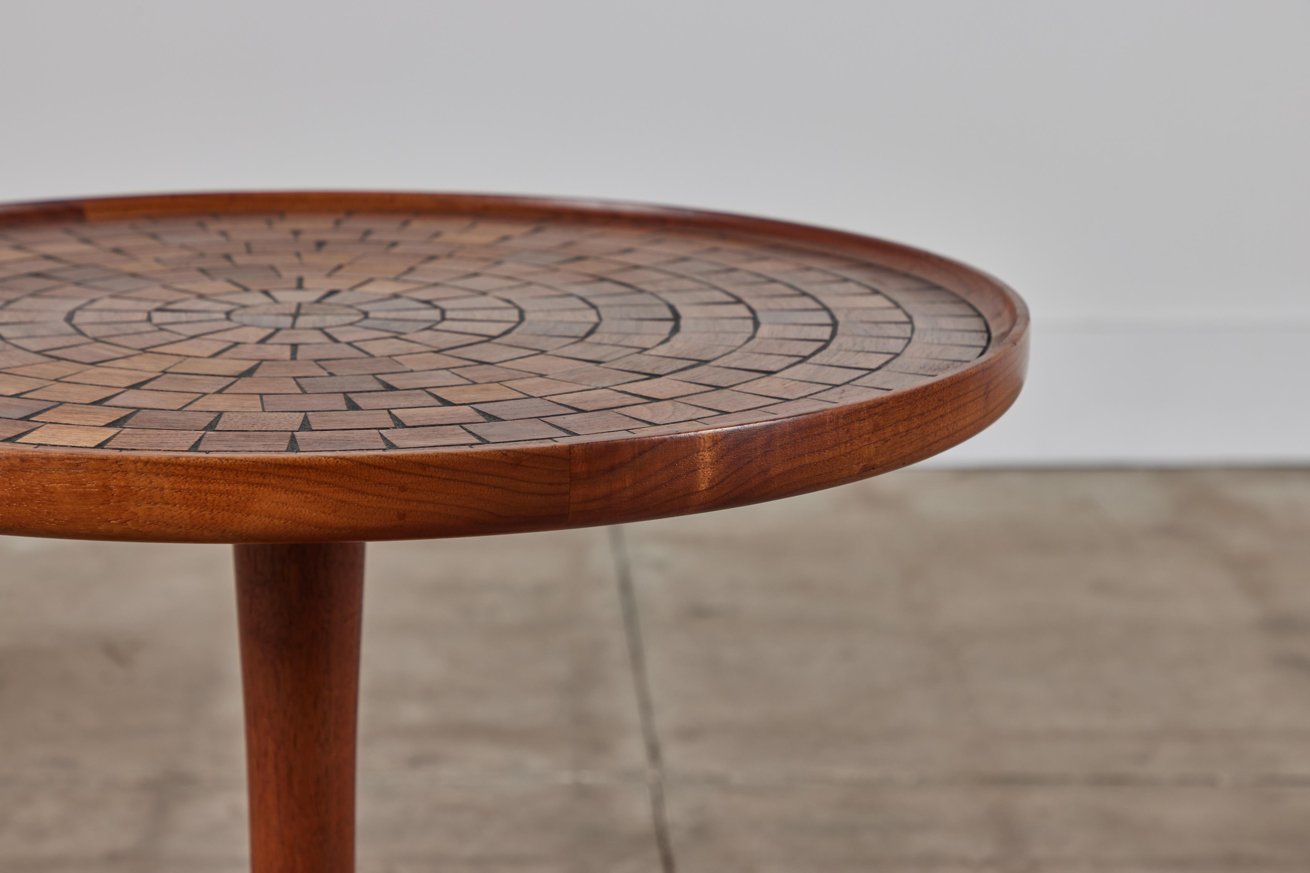 Gordon & Jane Martz Side Table with Oak Mosaic Inlay 3