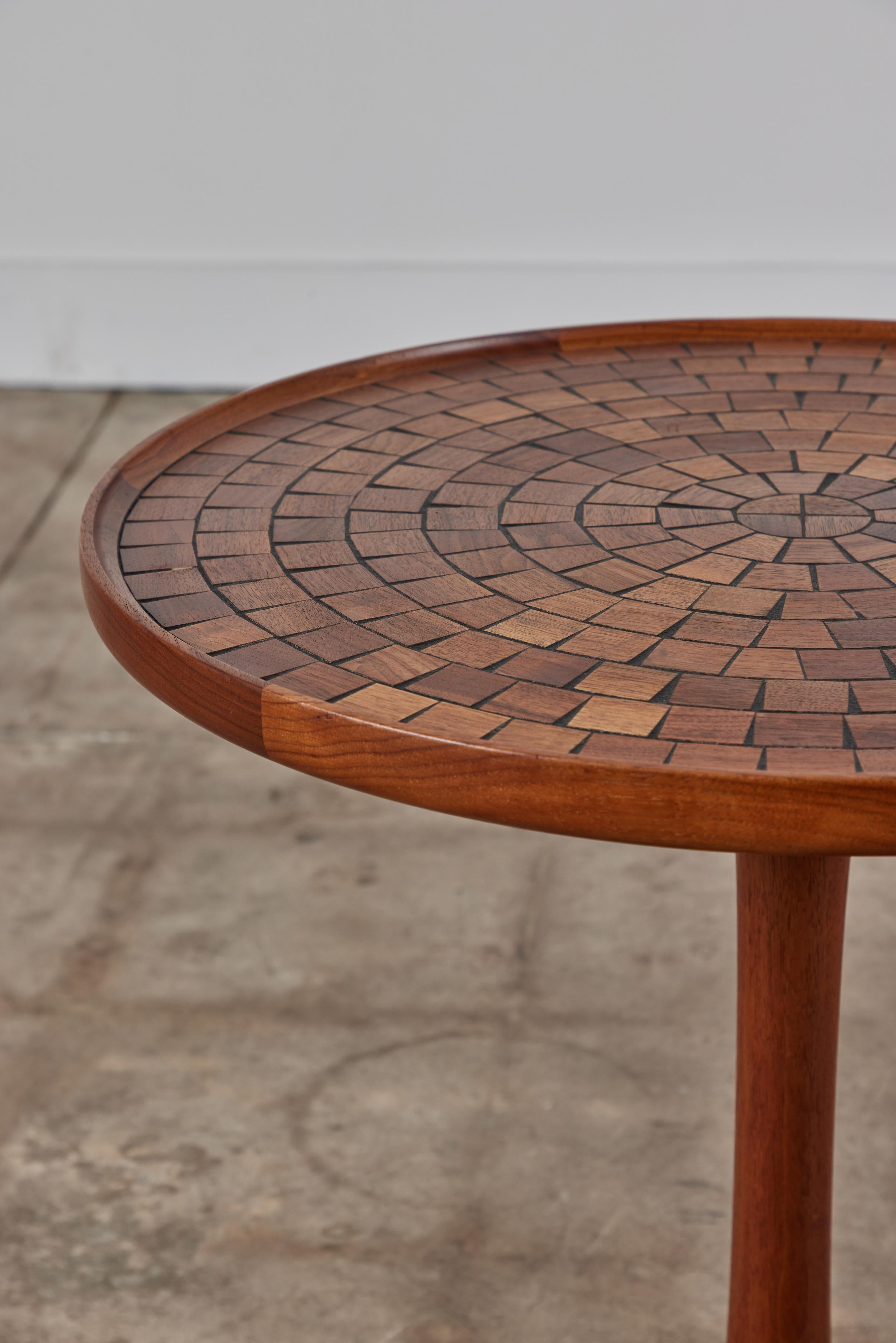 Gordon & Jane Martz Side Table with Oak Mosaic Inlay 4