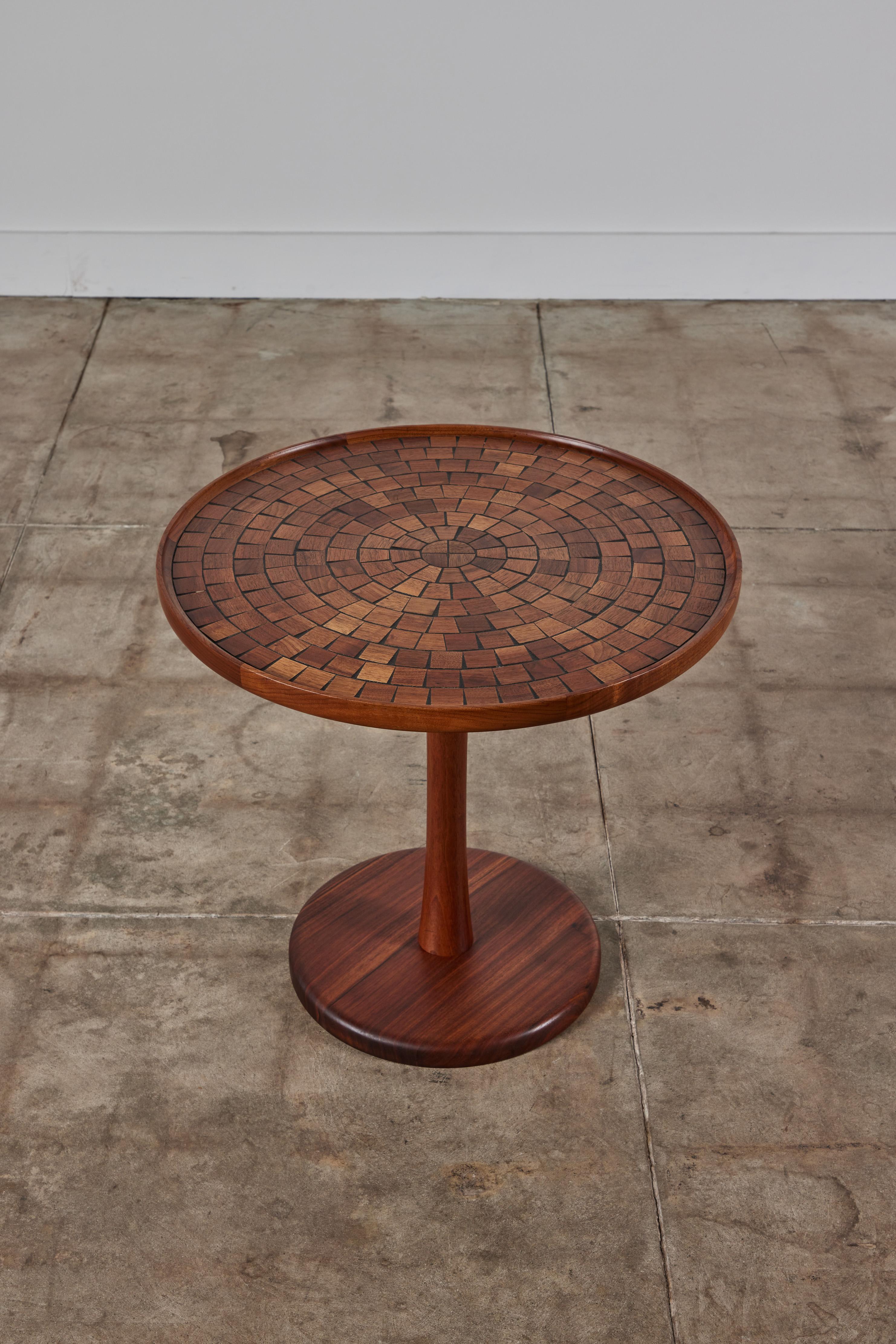 Gordon & Jane Martz Side Table with Oak Mosaic Inlay 1