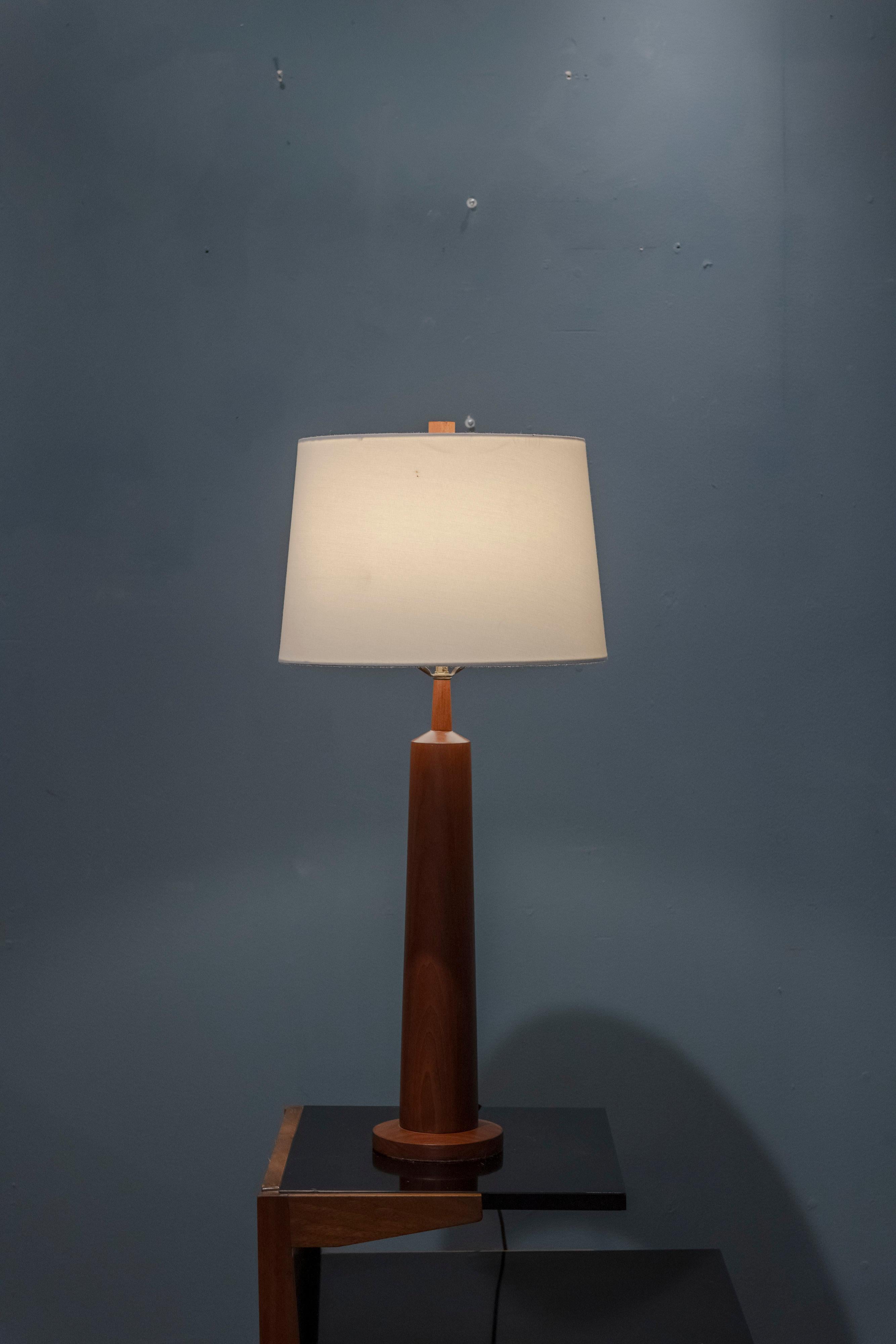 Walnut Gordon & Jane Martz Table Lamp For Sale