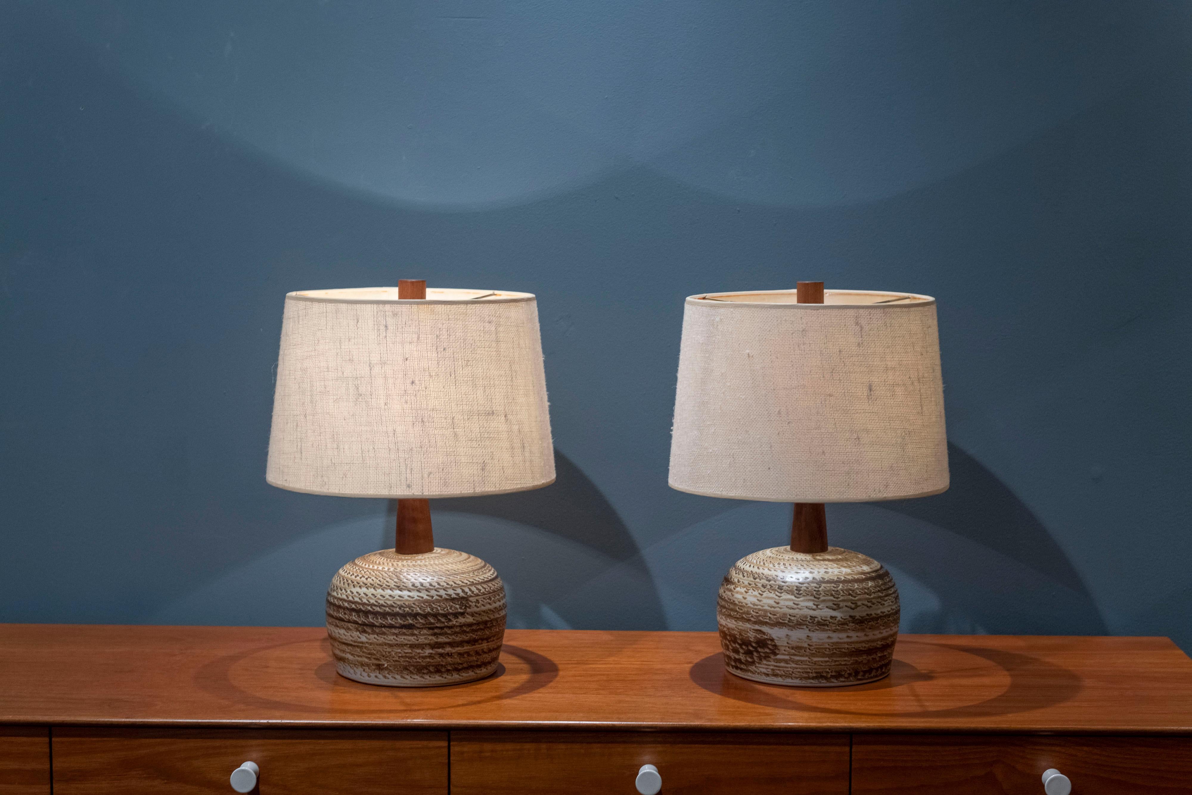 Late 20th Century Gordon & Jane Martz Table Lamps