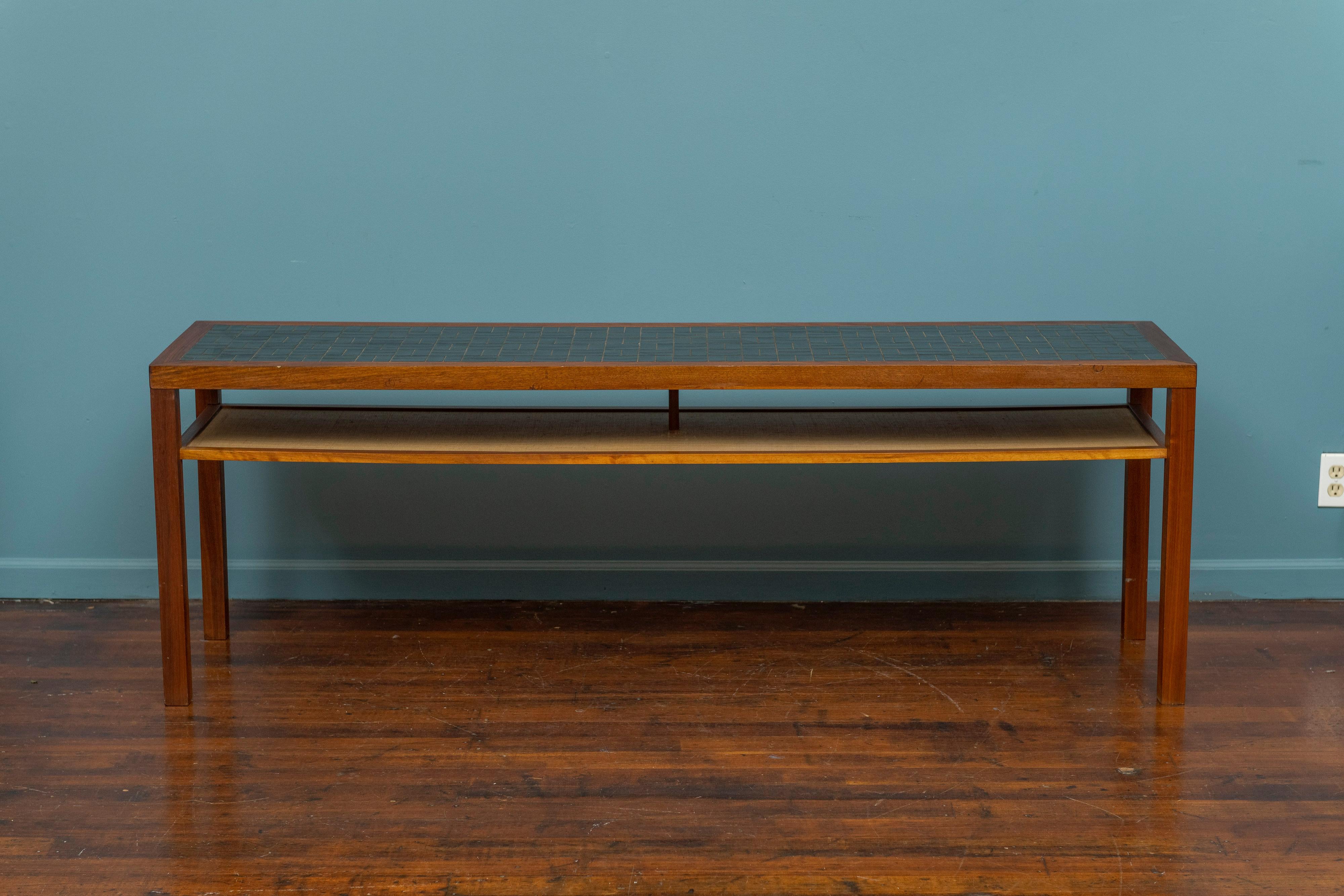 Mid-Century Modern Gordon & Jane Martz Tile Top Console Table