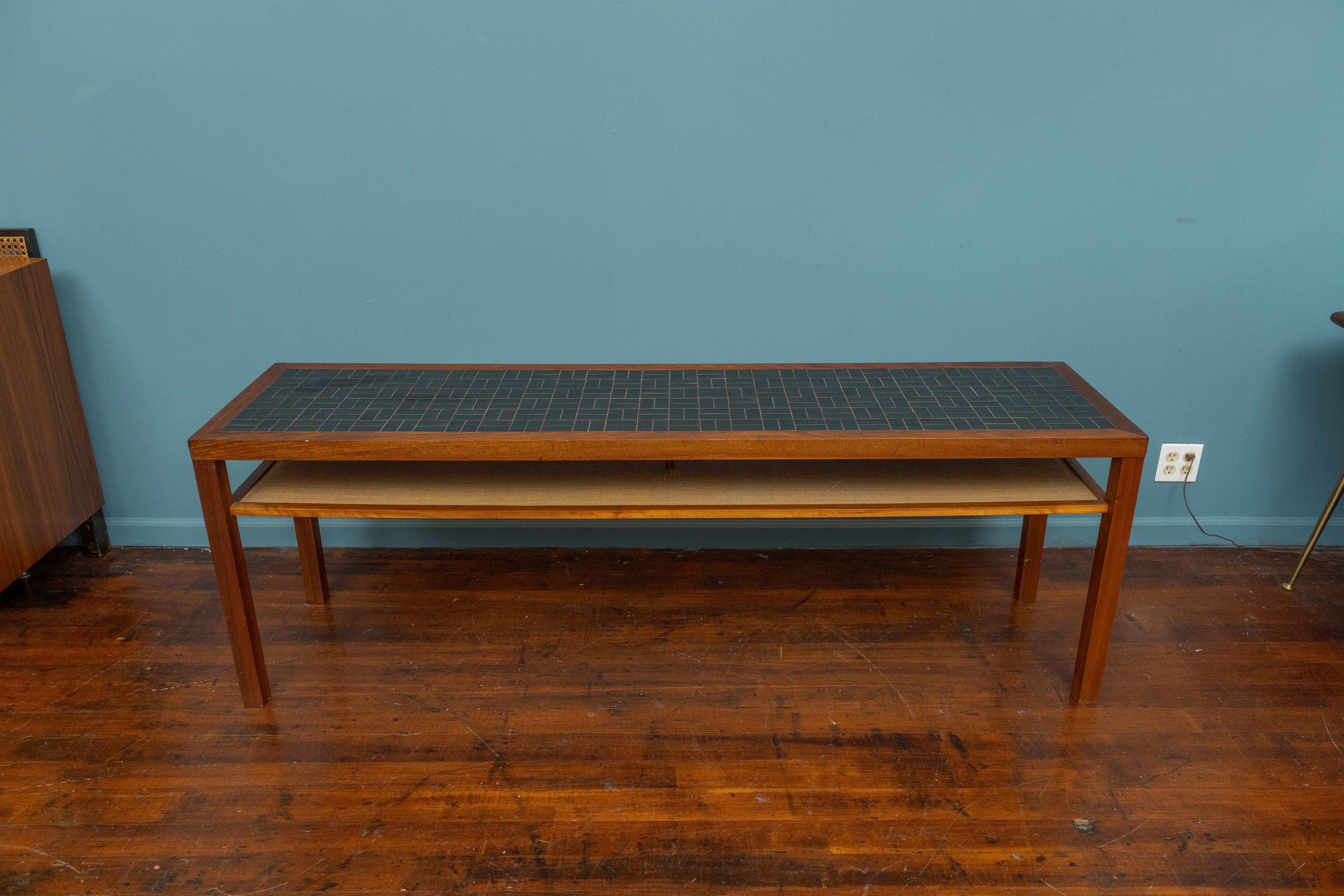 Gordon & Jane Martz Tile Top Console Table In Good Condition In San Francisco, CA