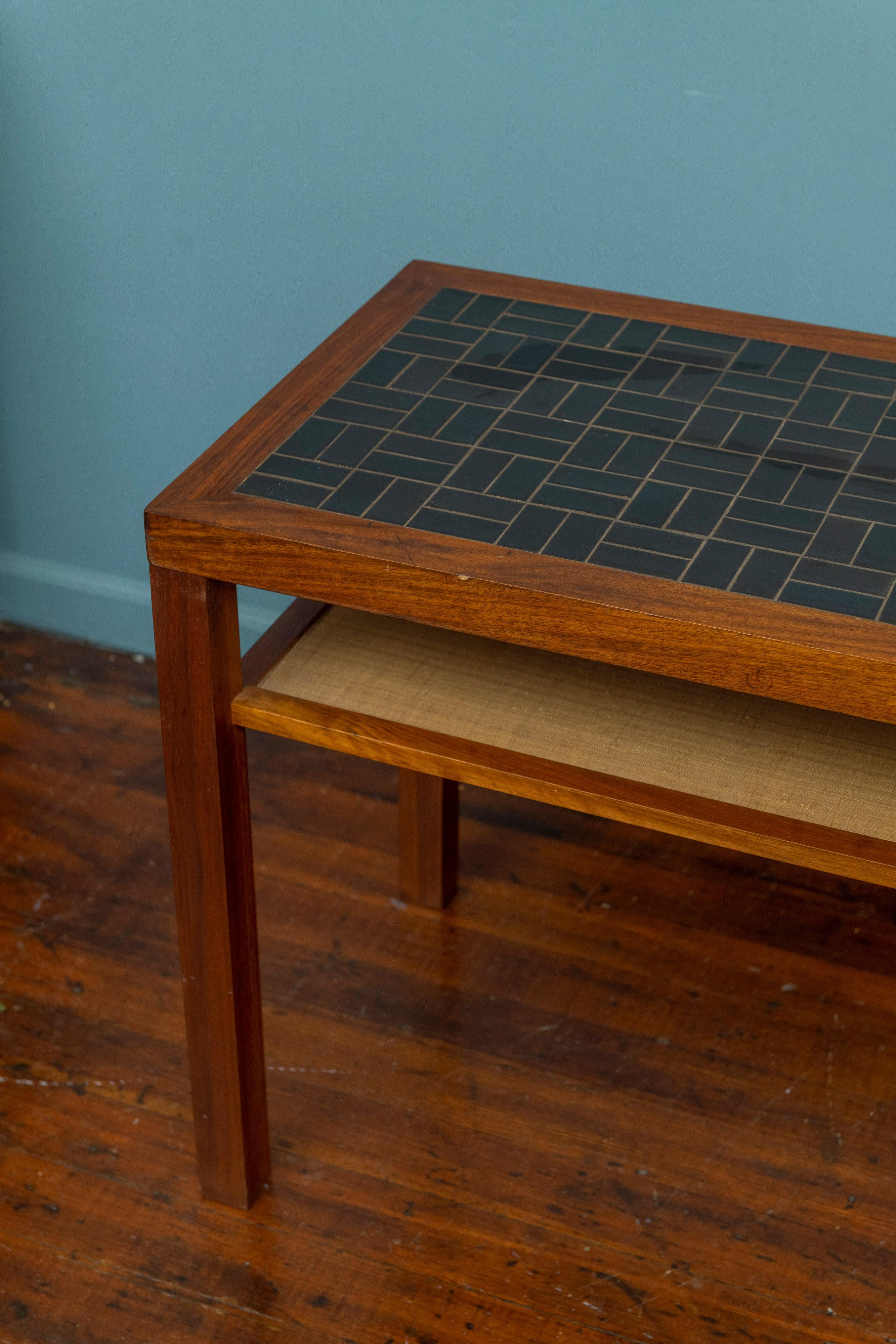 Late 20th Century Gordon & Jane Martz Tile Top Console Table